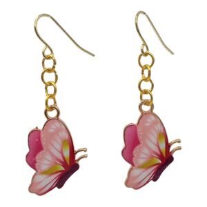 Whimsical Butterfly Dangle Earrings – Boho Festival Everyday Jewelry